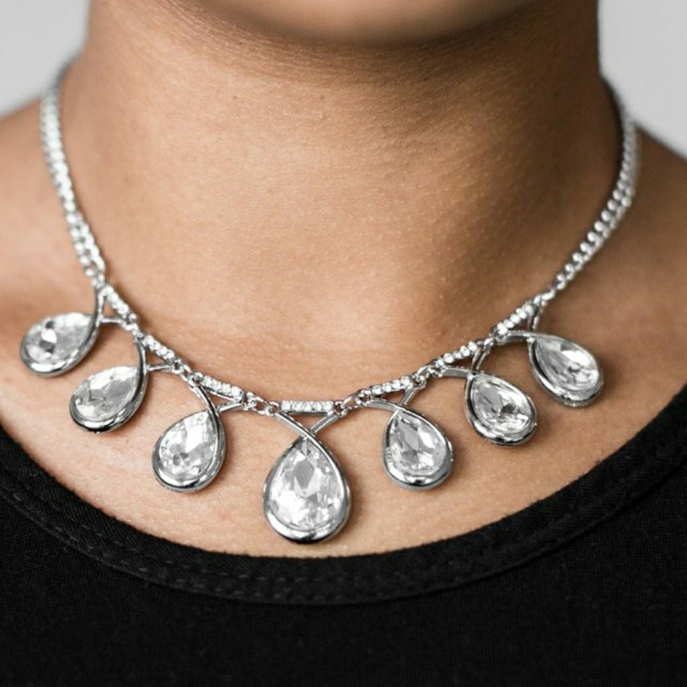 2 for $13 Silver Rhinestone Necklace